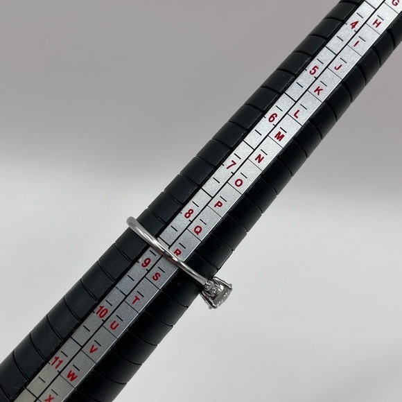 Moissanite Round Brilliant Sterling Silver Ring - Picture 8 of 8